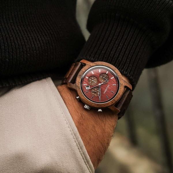HOLZKERN Wildrebe Waldlauf Herren Chronograph