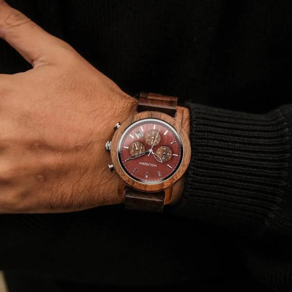 HOLZKERN Wildrebe Waldlauf Herren Chronograph
