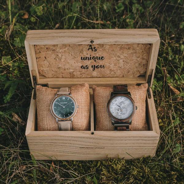 HOLZKERN | Doppelbox Catalpa (Sunrise)
