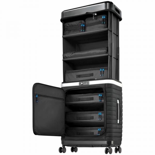 Pull Up | Suitcase Reisekoffer mit patentiertem Regalsystem (urban black)