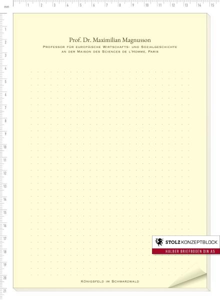 STOLZ Konzeptblock A5 punktiert (Garamond Regular)