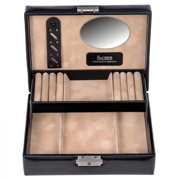 SACHER | Schmuckkasten Britta New Classic Echtleder schwarz (13.107.010443)