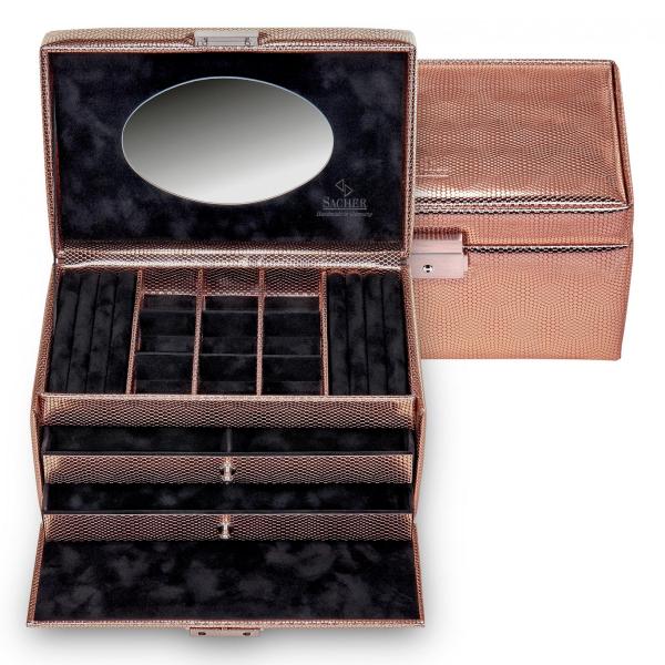 SACHER | Schmuckkasten Elly Lagarto Feinsysthetik roségold (25.505.130204)