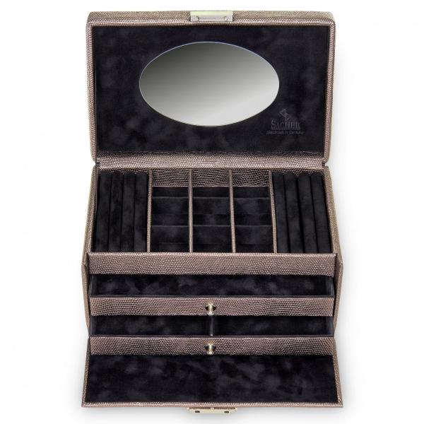 SACHER | Schmuckkasten Elly Lagarto Feinsynthetik taupe (25.505.135904)