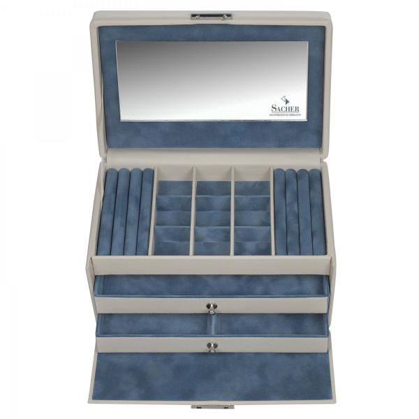 SACHER | Schmuckkoffer Elly Elegance Echtleder ivory (25.518.565608)