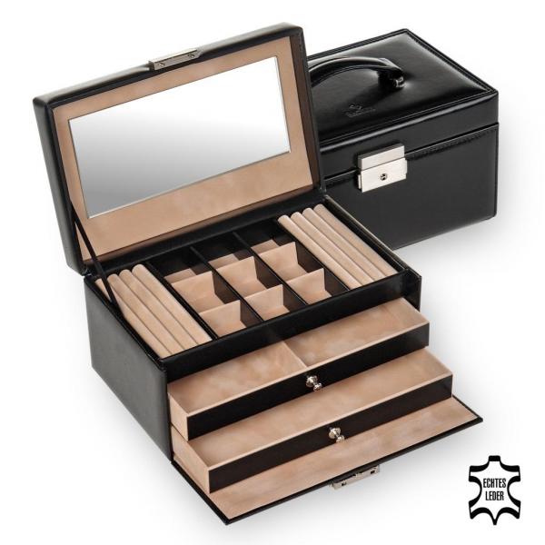 SACHER | Schmuckkoffer Elly New Classic Echtleder schwarz (25.107.010443)
