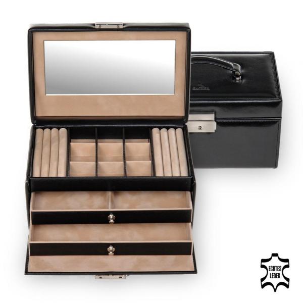 SACHER | Schmuckkoffer Elly New Classic Echtleder schwarz (25.107.010443)