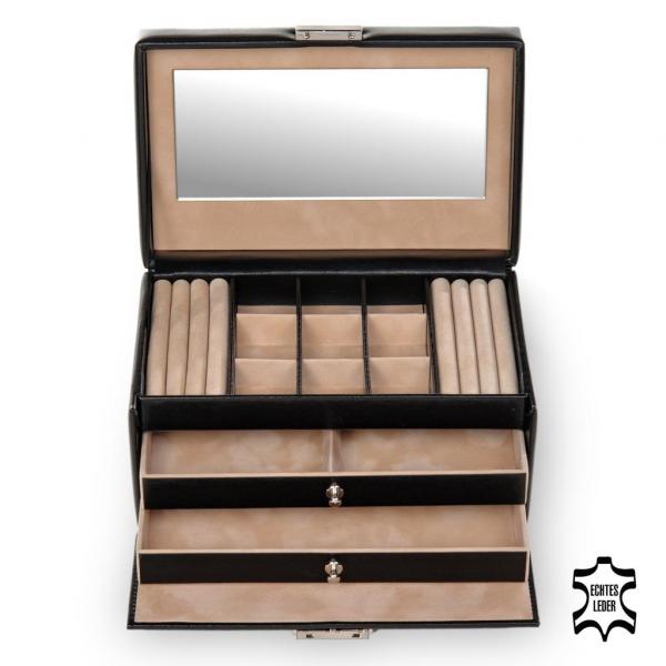 SACHER | Schmuckkoffer Elly New Classic Echtleder schwarz (25.107.010443)
