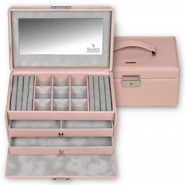 SACHER | Schmuckkoffer Elly Pastello Vollrindleder rosé (25.107.560221)