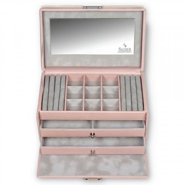 SACHER | Schmuckkoffer Elly Pastello Vollrindleder rosé (25.107.560221)