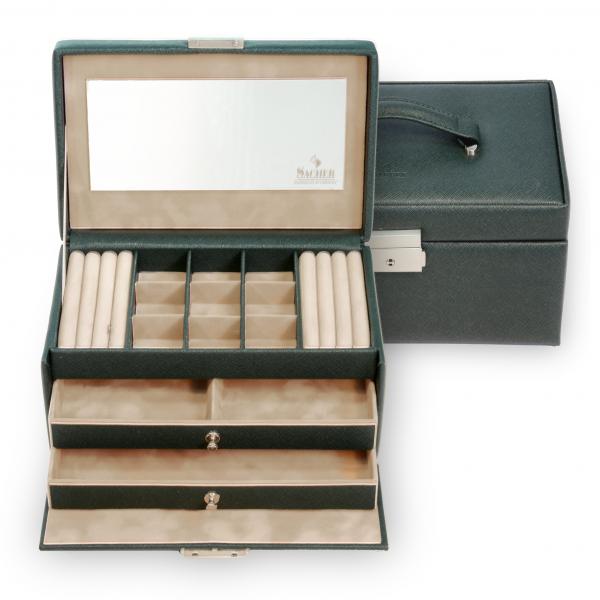 SACHER | Schmuckkoffer Elly Saffiano forest(25.000.125143)
