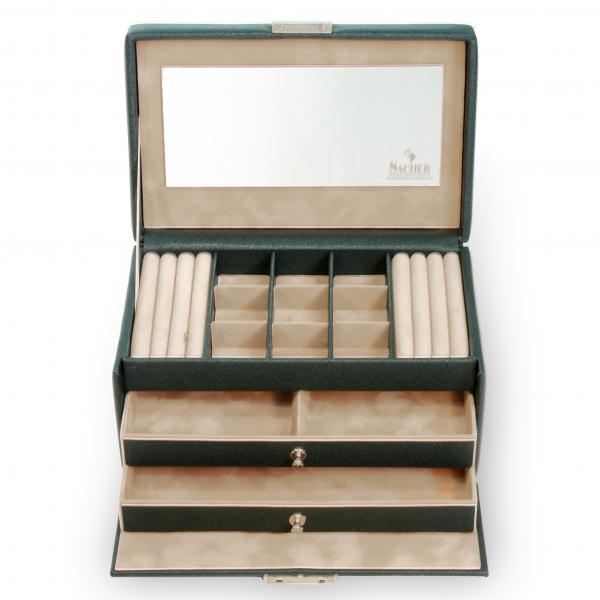 SACHER | Schmuckkoffer Elly Saffiano forest(25.000.125143)