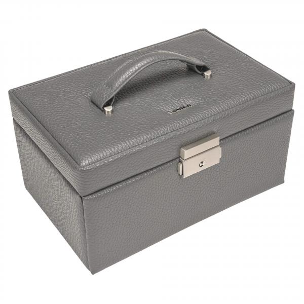 Preview: SACHER | Schmuckkoffer Emma Granello Vollrindleder grau (24.520.111621)