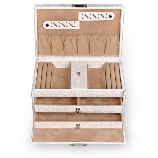 SACHER | Schmuckkasten Eva Nordic Style Tulle weiß (27.000.392043)