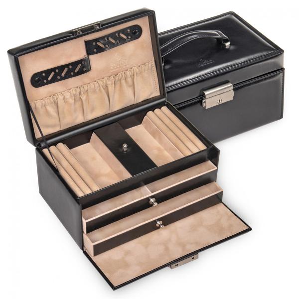 SACHER | Schmuckkoffer Eva New Classic Lederimitat Nappaoptik schwarz (27.000.290443)