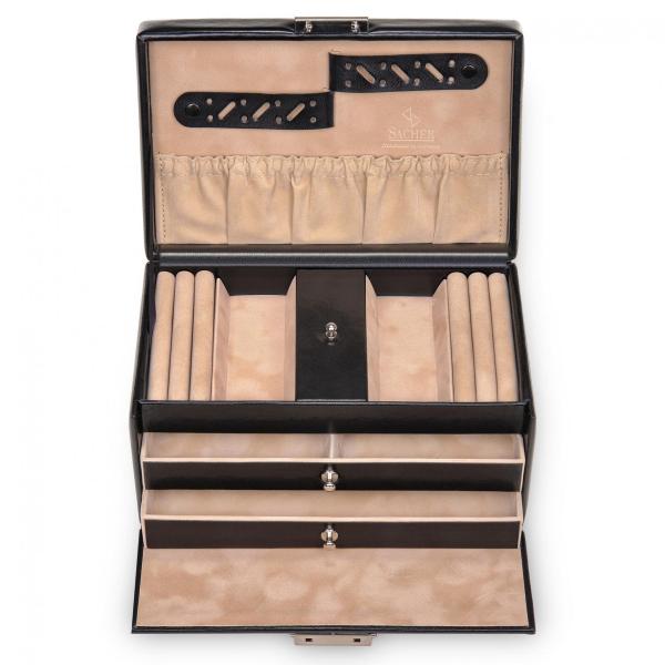 SACHER | Schmuckkoffer Eva New Classic Lederimitat Nappaoptik schwarz (27.000.290443)