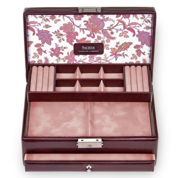 SACHER | Schmuckkasten Helen Florage Lederimitat bordeaux (34.501.360102)