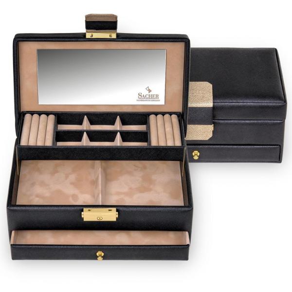 SACHER | Schmuckkasten Helen Saffiano Lederimitat schwarz (34.000.120443)