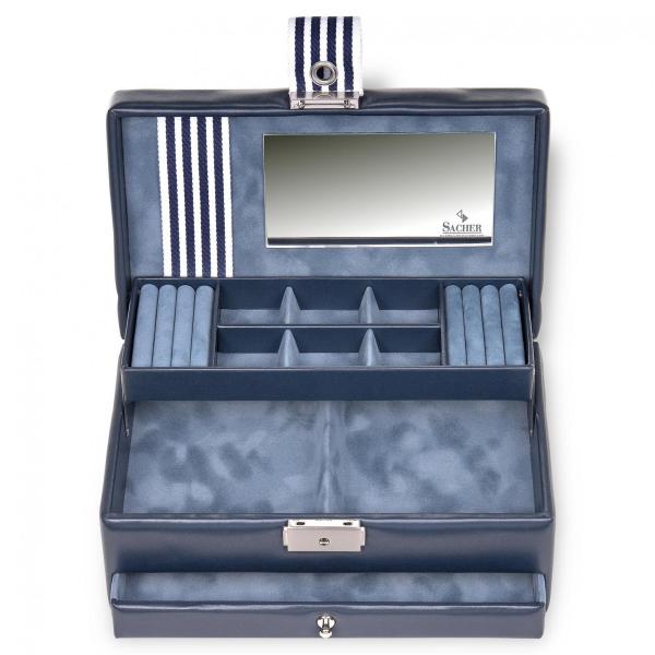 SACHER | Schmuckkasten Helen Young Lederimitat navy (34.509.294008)