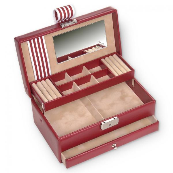 SACHER | Schmuckkasten Helen Young Lederimitat rot (34.509.295043)