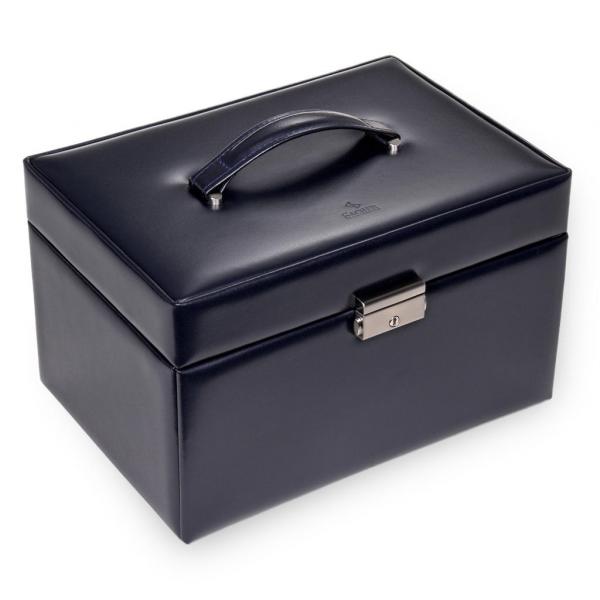 SACHER | Schmuckkoffer Jasmin Florage Leder navy (72.501.014008))