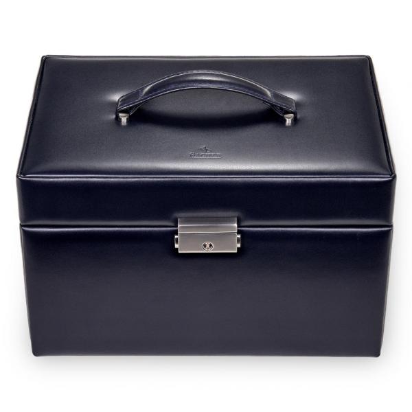 SACHER | Schmuckkoffer Jasmin Florage Leder navy (72.501.014008))
