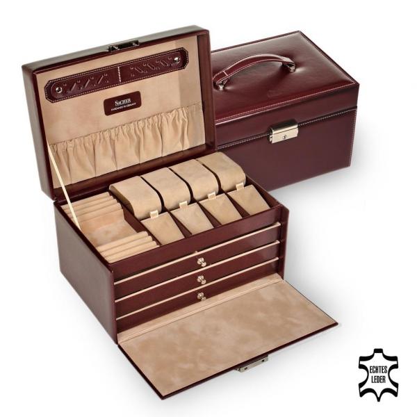 SACHER | Schmuckkoffer Katja New Classic Echtleder bordeaux (73.107.010143)