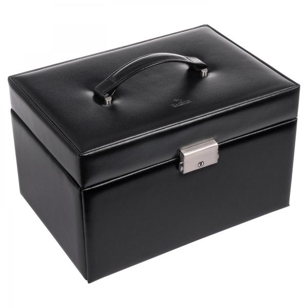 SACHER | Schmuckkoffer Katja New Classic Echtleder schwarz (73.107.010443)