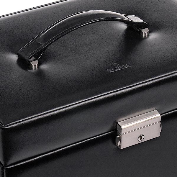 SACHER | Schmuckkoffer Katja New Classic Echtleder schwarz (73.107.010443)