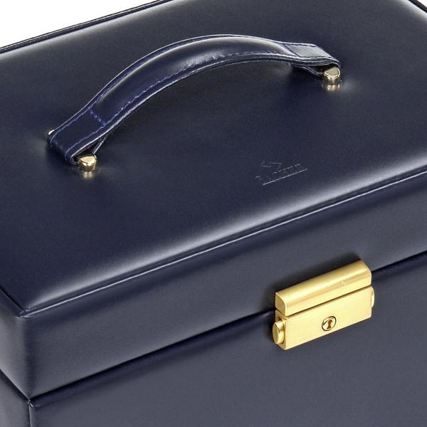 SACHER | Schmuckkoffer Lena Acuro Echtleder navy  (77.301.014023)