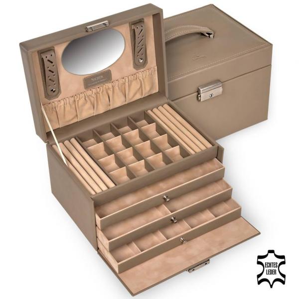 SACHER | Schmuckkoffer Lena Nature Echtleder taupe (77.107.565943)