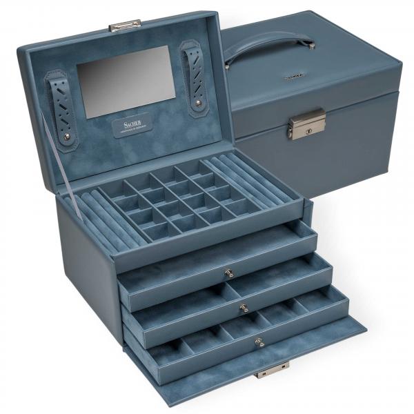 SACHER | Schmuckkoffer Lena Pastello Vollrindleder hellblau (77.107.560808)