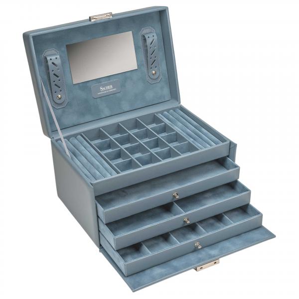 SACHER | Schmuckkoffer Lena Pastello Vollrindleder hellblau (77.107.560808)