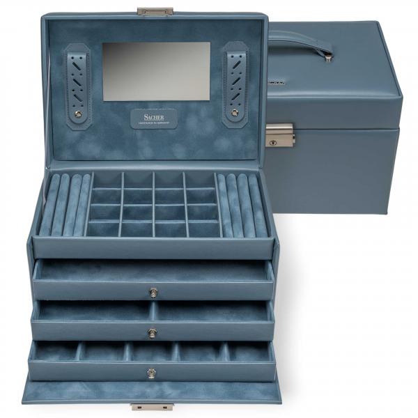 SACHER | Schmuckkoffer Lena Pastello Vollrindleder hellblau (77.107.560808)