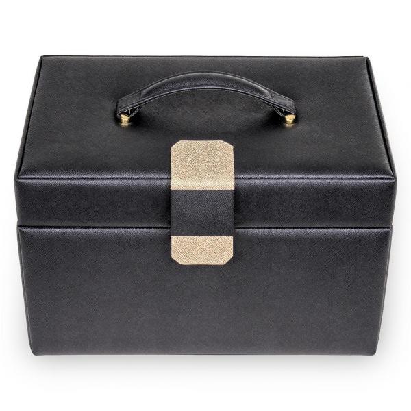 SACHER | Schmuckkoffer Lena Saffiano Lederimitat schwarz (77.000.120443)