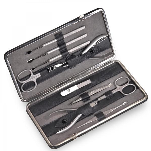 SACHER | Manikürenset 10-teilig Leder genarbt schwarz (TF810R.1504)