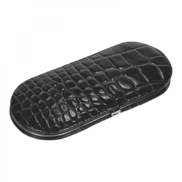 SACHER | Manikürenset 5-teilig Leder Kroko schwarz (TF200R.1004)