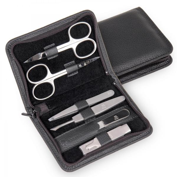 SACHER | Manikürenset 6-teilig Leder genarbt schwarz (TR300R.1504)