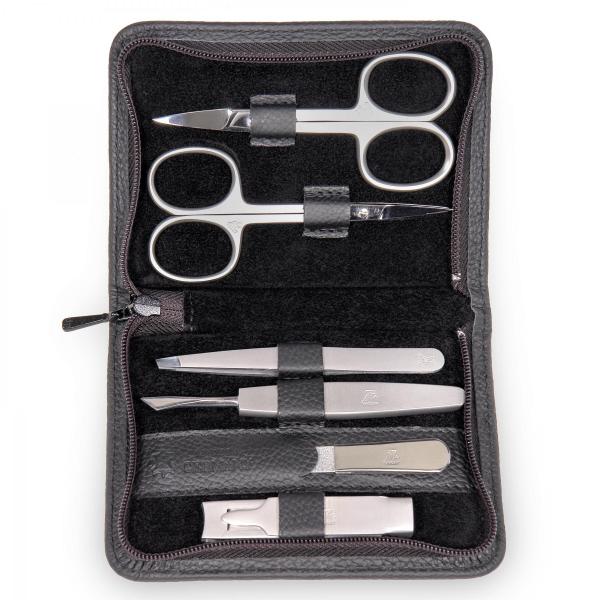 SACHER | Manikürenset 6-teilig Leder genarbt schwarz (TR300R.1504)