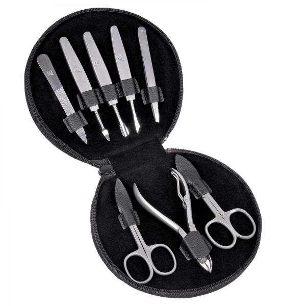 SACHER | Manikürenset 8-teilig Leder genarbt schwarz (TR500R.1504)