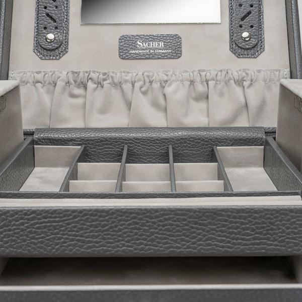 SACHER | Schmuckkoffer Marta Granello Vollrindleder grau (88.520.111621)