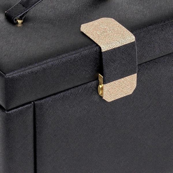 SACHER | Schmuckkoffer Marta Saffiano Lederimitat schwarz (88.000.120443)
