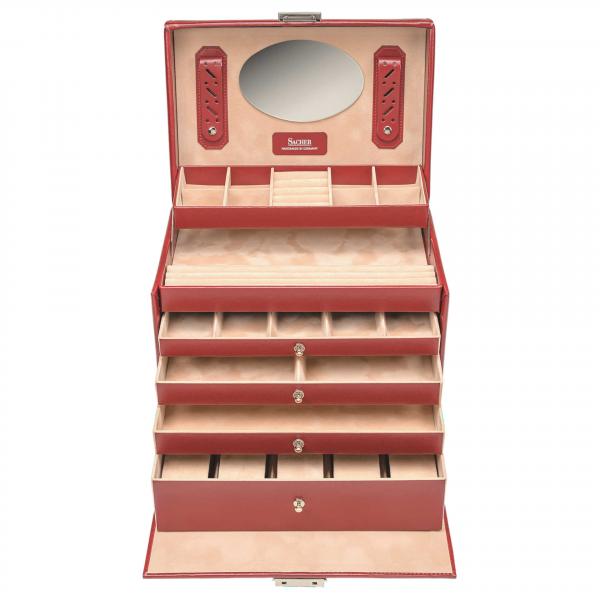 SACHER | Schmuckkoffer Nancy New Classic Echtleder rot (86.521.015043)