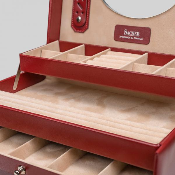Schmuckkoffer Nancy New Classic Echtleder (rot)