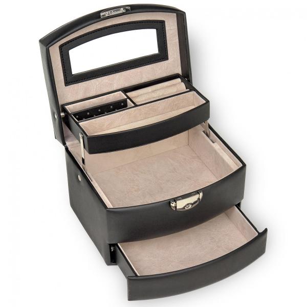 SACHER | Schmuckkoffer Stella Lederimitat Nappaoptik schwarz (K4.000.290443)