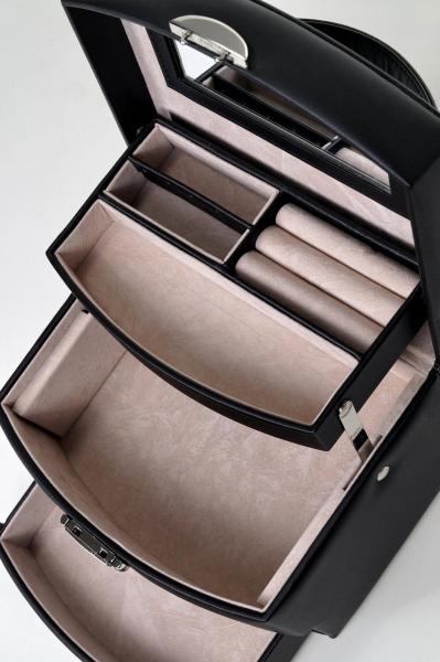 SACHER | Schmuckkoffer Stella Lederimitat Nappaoptik schwarz (K4.000.290443)