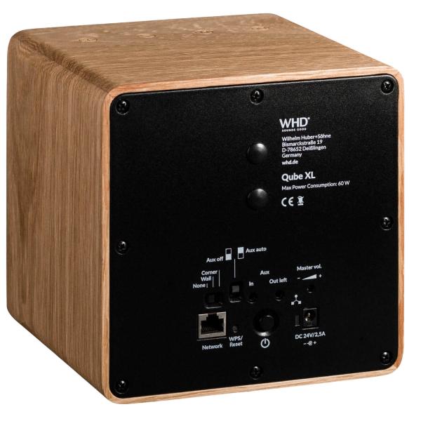 WHD | Qube XL Bluetooth WLAN Highend Streaming Lautsprecher (Eiche)