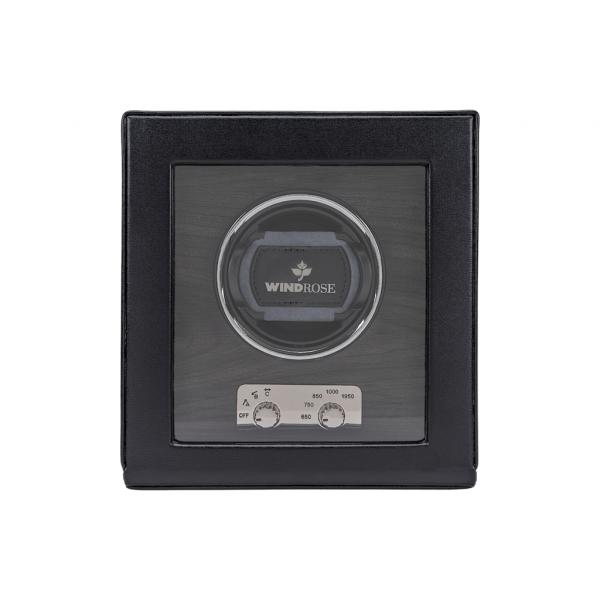 WINDROSE | Uhrenbeweger Ambiance 1 Uhr Leder Holzfurnier schwarz (851111.08)