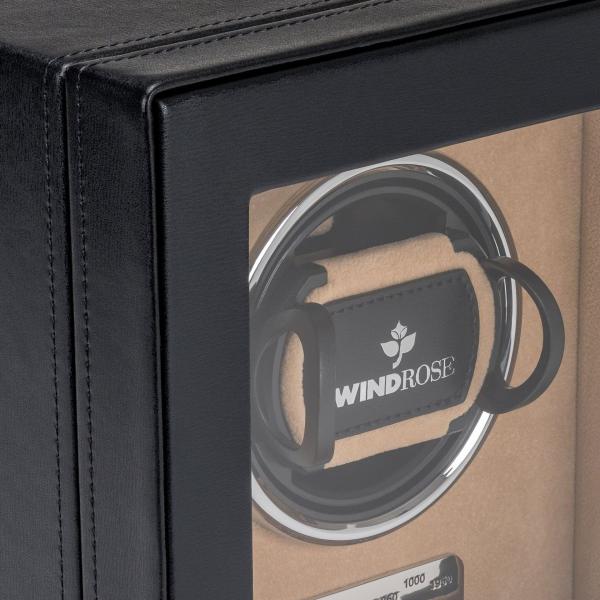 Preview: WINDROSE | Uhrenbeweger Ambiance 1 Uhr Leder Velours schwarz (851101.08)