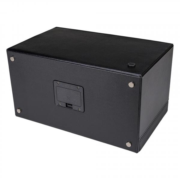 WINDROSE | Uhrenbeweger Ambiance 2 Uhren Leder Holzfurnier schwarz (851112.08)